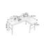 Bureau en bois de noyer durable en forme de L-21601670