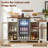 52 Inch Kitchen Island with Mini Fridge Space and Built-in Power Outlet Coffee Bar Cabinet-278124512-278124526
