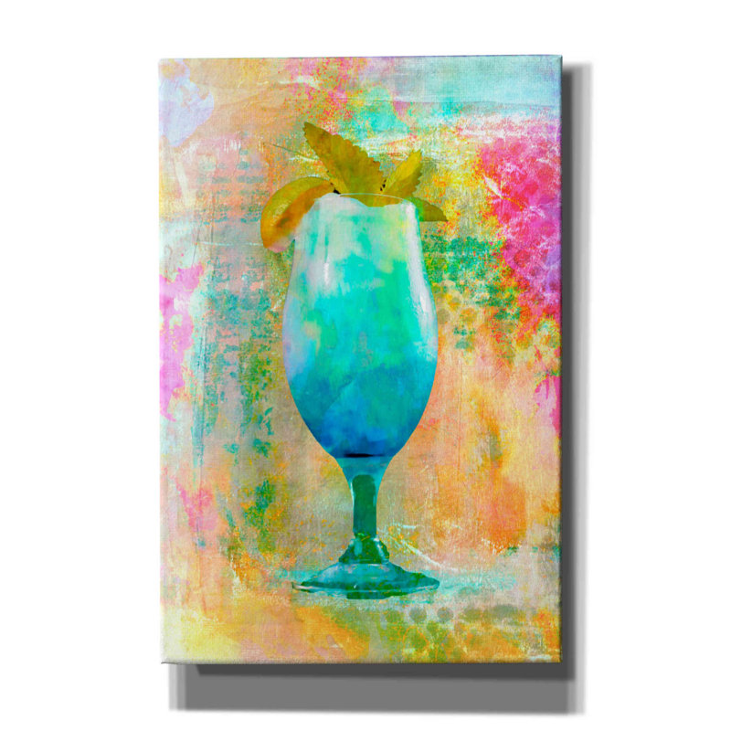 «Cocktail Night» par Andrea Haase, estampe numérique sur toile, H 18 po x l 12 po x P 0,75 po