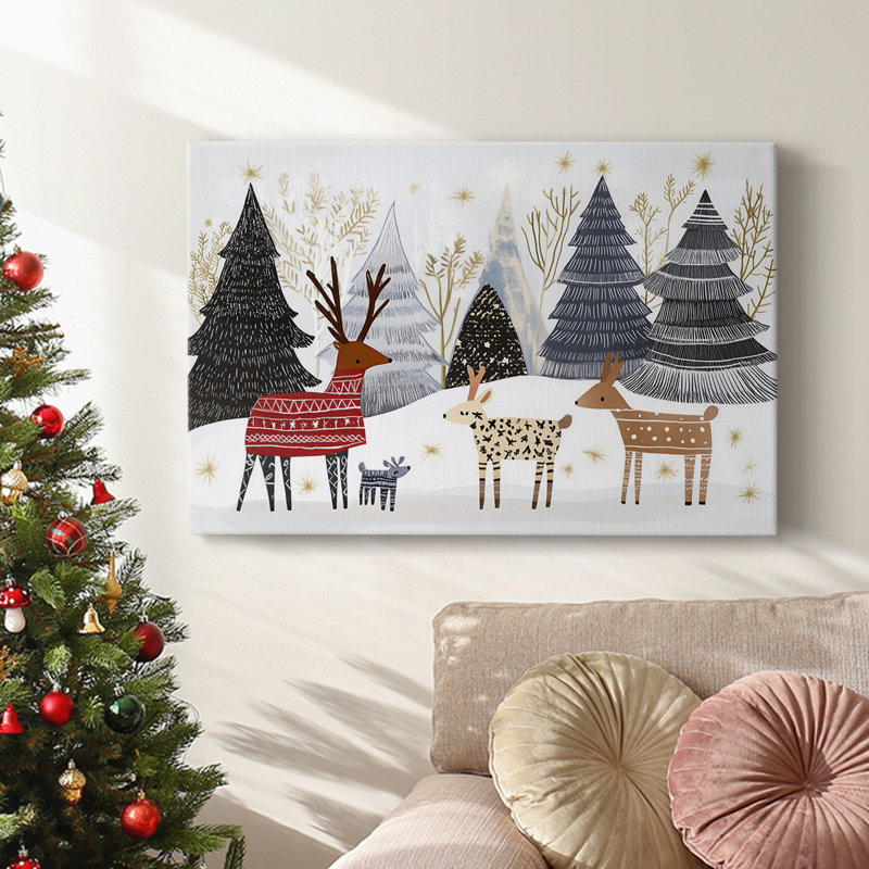 Christmas Holiday Arts - Toile tendue avec châssis, H 12 po x l 18 po