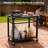 Jalbert 2-Tier Bar Cart with Lockable Wheels - Black