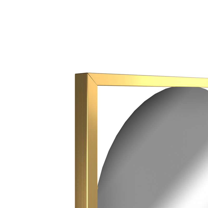 Kira-Rose Engineered Wood Flat Wall Mirror, Gold