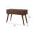 Manny Sofa Console Table, 2 Tambour Doors, Walnut Brown 48 Inch