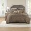 Luxurious Reversible Bedding Sets, Cotton Jacquard, Brown Gold For Home Decor