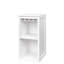 Armoire blanche pour ranger le vin et les dossiers dans le salon