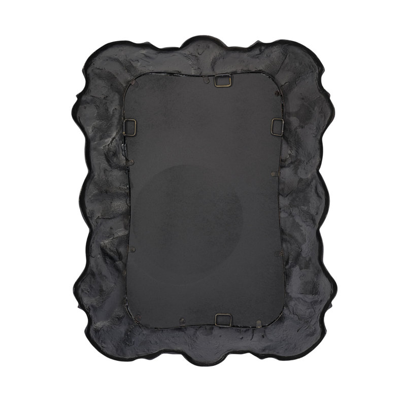 Baroque Resin Wall Mirror, Black