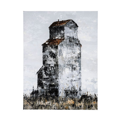 Toile texturée embellie à la main Abandonné