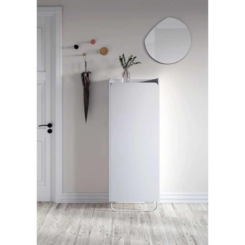 11 Pair Shoe Storage Cabinet, White