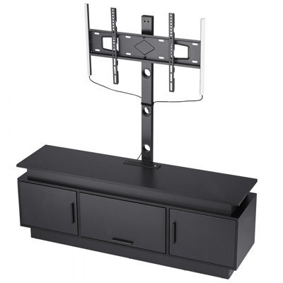 TV Stand with Mount for up to TVs, Entertainment Center with Power Outlet & LED Lights, Height Adjustable TV Console with Mount with 3 Tiers Storage C by Orren Ellis