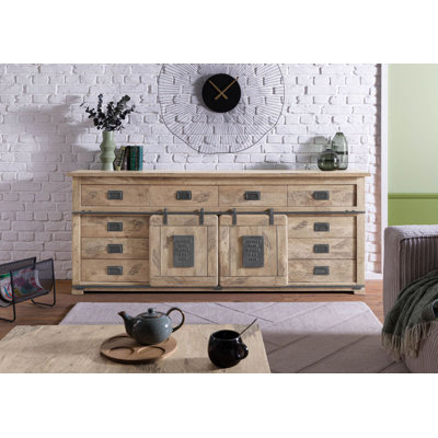 Railway 220cm Solid Wood Sideboard
