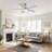 Stylish 52" Indoor Brushed Nickel Downrod Mount Ceiling Fan With LED Light,Reversible Motor and Remote Control-283176750-283176745-283176751