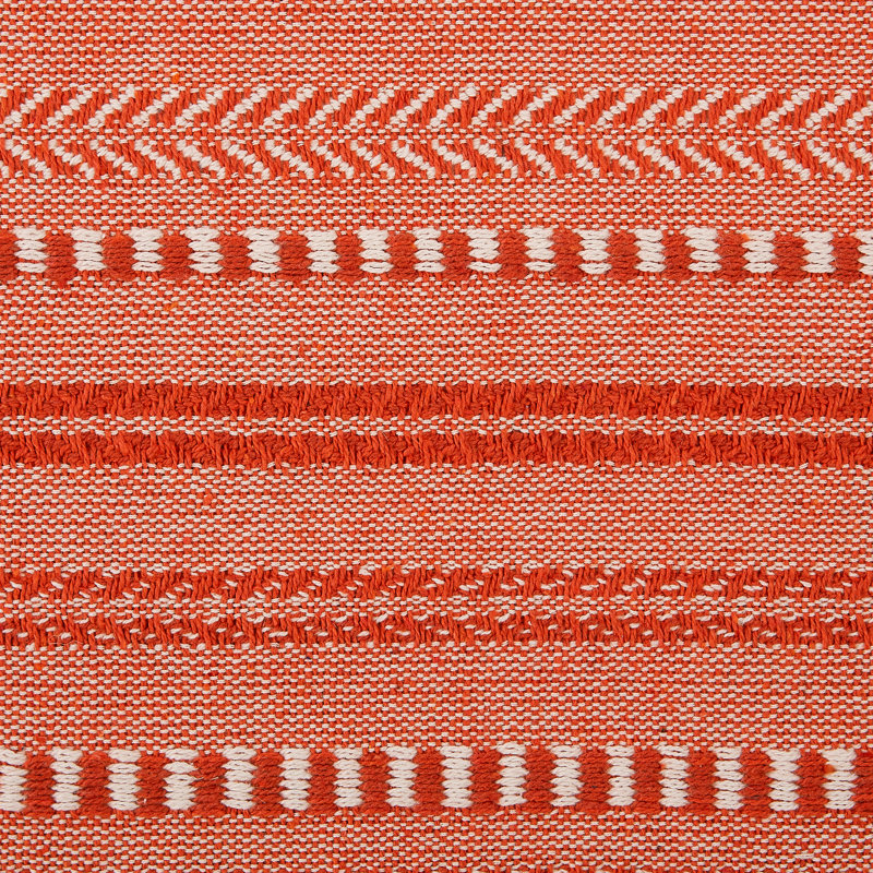 Leore Striped 100% Cotton Table Runner, 72" x 15", Orange