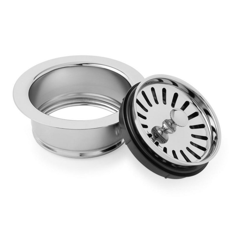 4-1/2" Garbage Disposal Flange with Strainer, Chrome