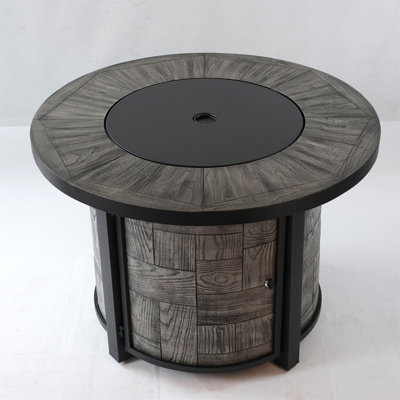 Outdoor Propane Fire Pit, Square Stonecrest Gas Fire Pit, Concrete Propane Fire Table 50,000 BTU Gas Fire Pit