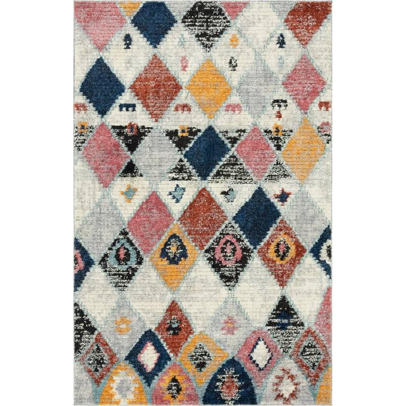 Geometric Indoor Rug, Rectangle 5'1" x 8'