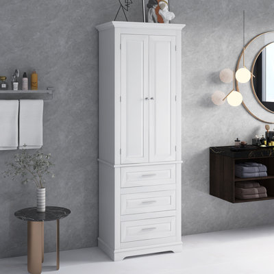 Grande armoire de rangement avec trois tiroirs pour la salle de bain, le bureau et le salon
