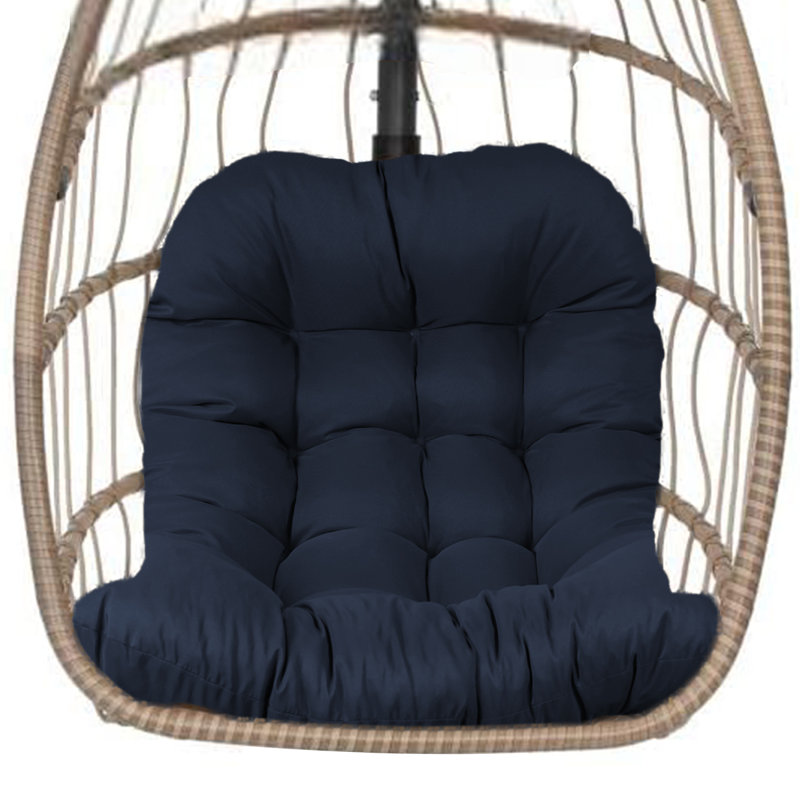 Outdoor Waterproof Egg Chair Cushion – 49"x37"x7.8" Extra Thick, Fade-resistant, Easy-clean Swing Basket Seat Pad For Garden, Balcony & Porch