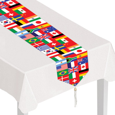 Chemin de table Printed International Flag