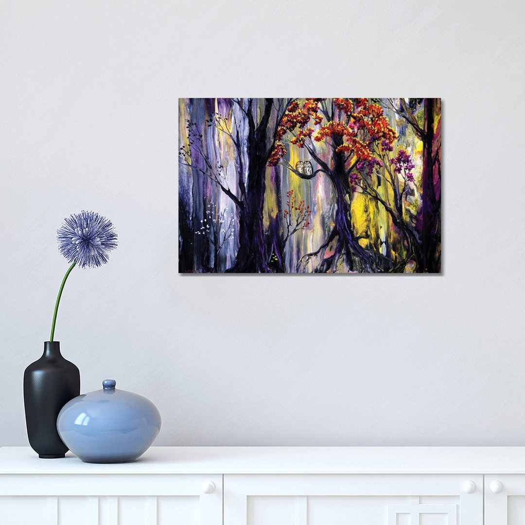 Tawny Owls And Bright Eyes by Laura Iverson - Wrapped Canvas Art Prints
