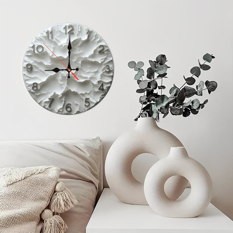 Horloge murale moderne blanche