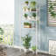 Calirose 23.6" W x 68 "H x 9.4" D Over The Toilet Storage with 4-tier shelf & 4 hooks-875606902