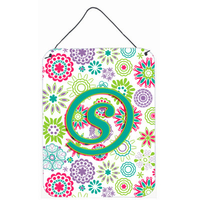 Letter Flowers Initial by Denny Knight Graphic Art Plaque
