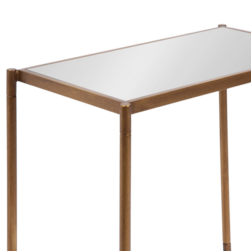 Modern Glam Narrow Side Table, Gold