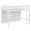 Lit mezzanine avec 8 grandes tablettes et une chambre à coucher intégrée-205365452