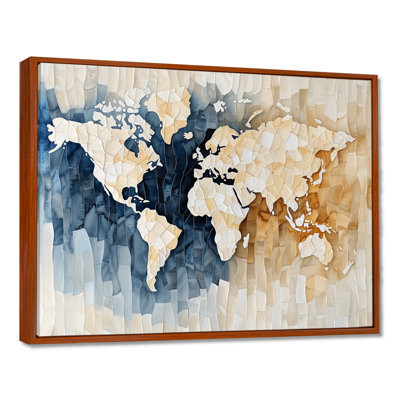 «World Map Watercolors I», impression d'art sur carte du monde