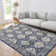 Machine Washable Rug with Rubber Backing for Living Room Oriental Non-Slip Dining Room Rug Easy-Cleaning Floor Carpet for Bedroom Office Playroom
