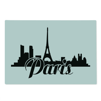 East Urban Home Glass Eiffel Tower Cutting Board