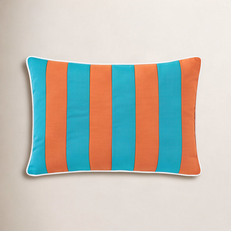 Housse de coussin rectangulaire pour l'extérieur Alameda, Voile Aruba / orange Tarheel