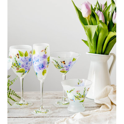 Springtime in Pairs Shamrock  11 oz. Glass Goblet