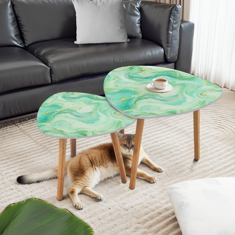 Ensemble de 2 tables basses gigognes Triangle