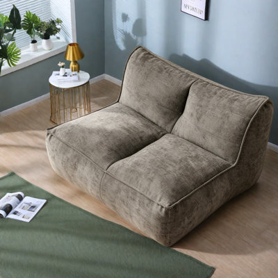 Canapés à compression, fauteuil à billes compact en lin et coton pour la maison