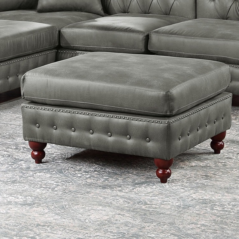 Meuble de salon 1pc avec repose-pieds capitonné