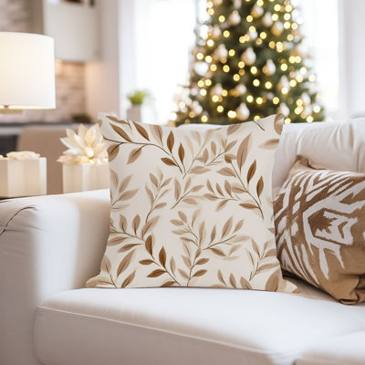 Botanical Fall Leaves I Botanical Cottage Throw Pillow Cover