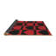 Tapis de zone rouge/noir à motifs Bekbele-627038496