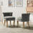 Modern Tufted Velvet Side Chair with Solid Wood Legs-696709290