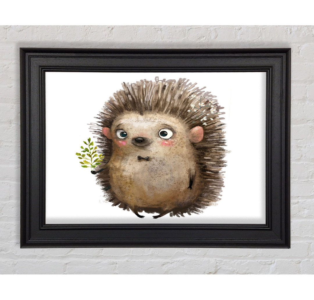 Igel mit Blumen - Druck