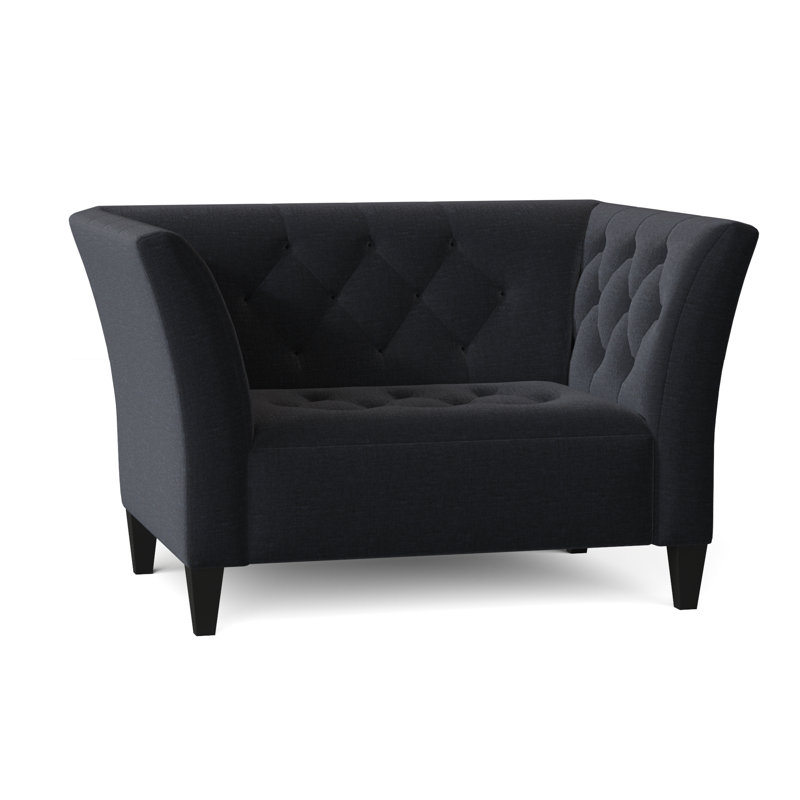 Carruth Upholstered Armchair, Napa Navy Chenille