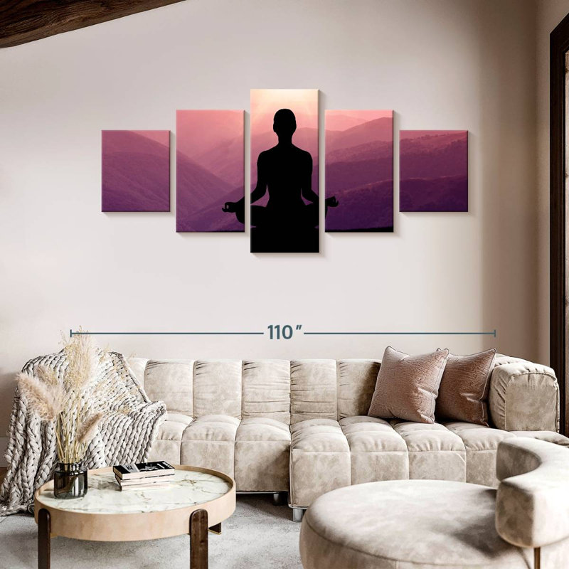 Mountain Yoga Meditation, 42" H x 92" W