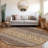 Premium Machine Washable Prisco Brown Rug-413471440