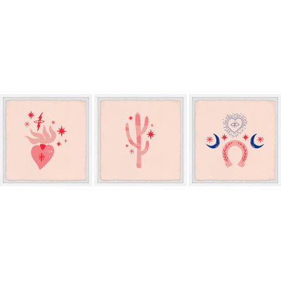 LurLine Star Connection 3 Piece Single Picture Frame Painting