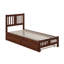 Lit plateforme en bois massif Anakin avec lit gigogne assorti-63783814-63783810