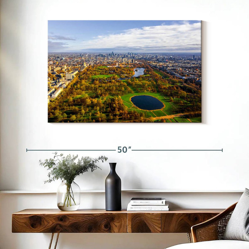 Vue aérienne de Hyde Park, H 26 po x l 39 po
