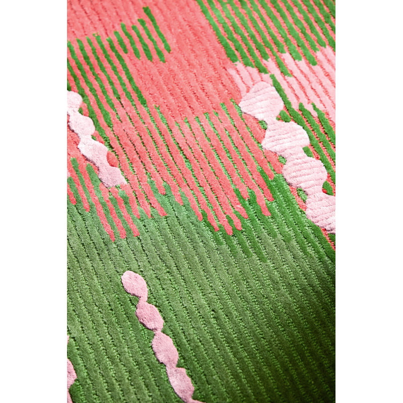 Wilderness Hand Tufted Wool/Viscose Abstract Area Rug in Peridot/Emerald, Rectangle 9' x 12'
