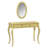 Luxury Makeup Vanity Desk With Oval Mirror,3-Drawer Dressing Table For Jewelry Storage,Elegant Console Table For Entryway,Living Room Bedroom,Stylish Home Decor,Gold-545669436