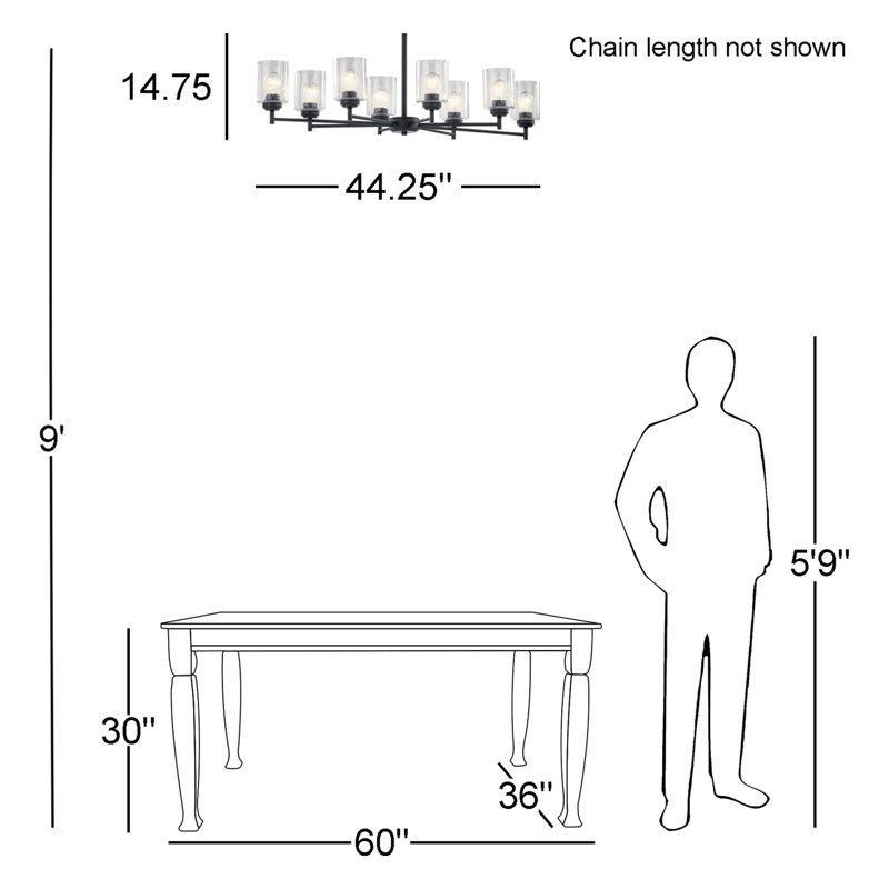 Lustre Winslow 8Lt