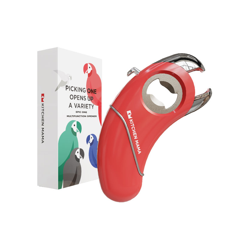 Red Stainless Steel Multifunction Parrot Bottle Opener